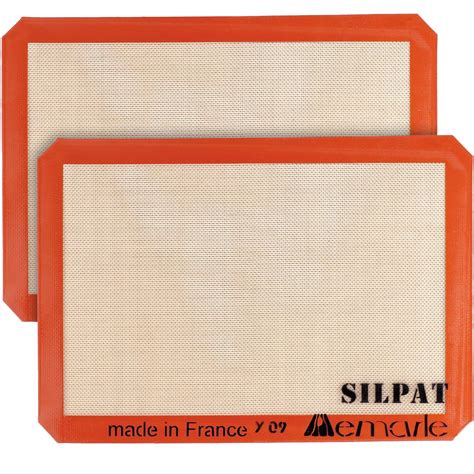 Silpat Silicone Mat for Baking Non Stick Baking Sheet, Pack of 2 ...