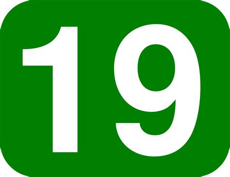Download free photo of Number,nineteen,19,rounded,rectangle - from ...