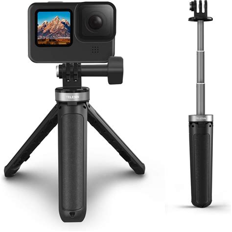 TELESIN Mini Desktop Extendable Selfie Stick Tripod for Gopro DJI Osmo ...