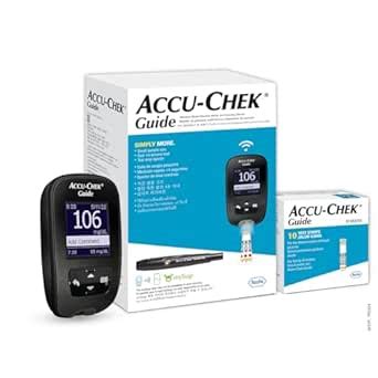 Accu-Chek Guide Blood Glucose Monitoring System With 10 Free Test ...