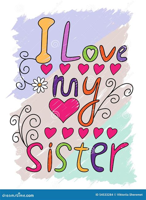 I Love My Sister T-shirt Typography, Vector Stock Vector - Illustration ...