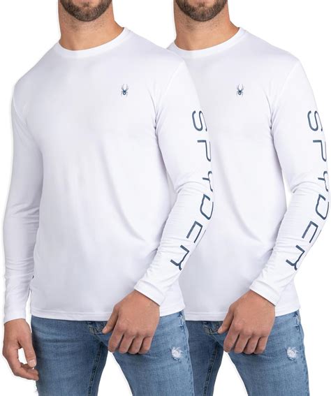 Spyder Mens Crew Neck Long Sleeve Undershirts/Ultra soft Stretch Sports ...