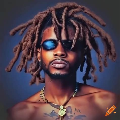Black rapper with dreadlocks and shades on Craiyon