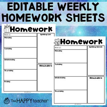 Image result for Daily Homework Assignment Sheet