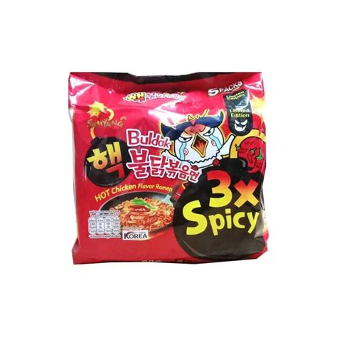 Buy Samyang Buldak 3x Spicy Fire Chicken Ramen Noodles 140G Pack of 5