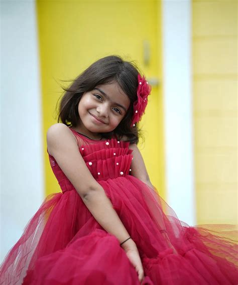 Maroon Colored Designer Frock for Girls – Devils-n-Angels