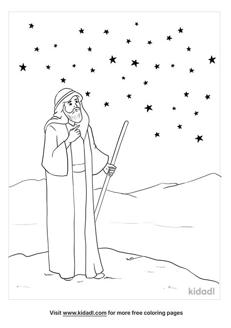 Abraham Stars Coloring Page