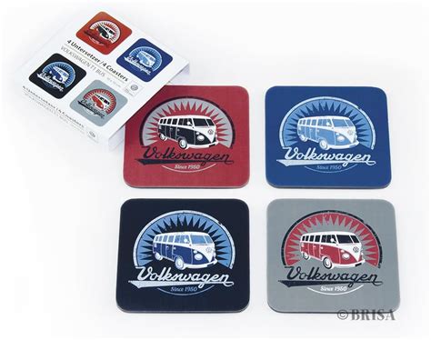 BRISA VW Collection VW T1 Bus Coasters 4-pc Set - India | Ubuy
