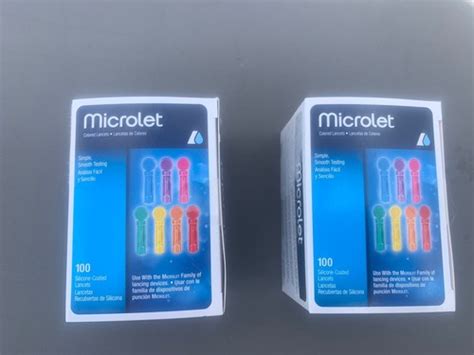 Buy Microlet Lancets,1-Box of 100 colored lancets Expire 2023 Ascensia ...