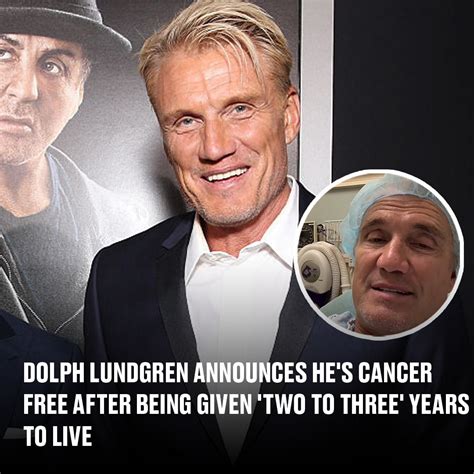 Dolph Lundgren announces he's cancer free after being given 'two to ...