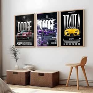 kotart Big Sports Car Framed Posters Gift Items for Boys Room Wall ...