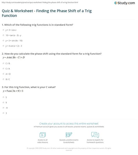 Image result for Phase Shift Formula Trig
