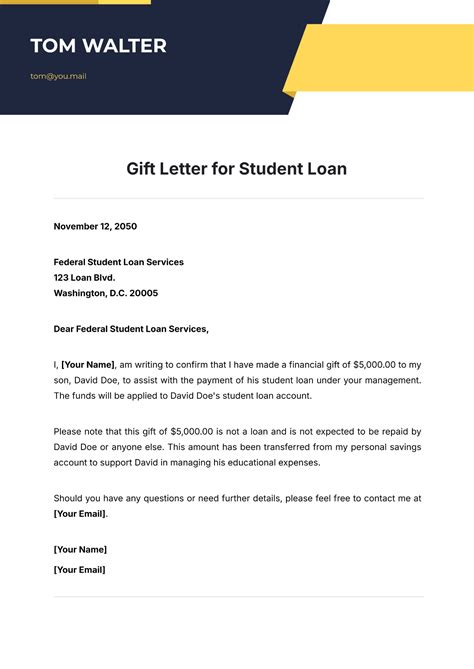 Free Gift Letter for Car Template to Edit Online