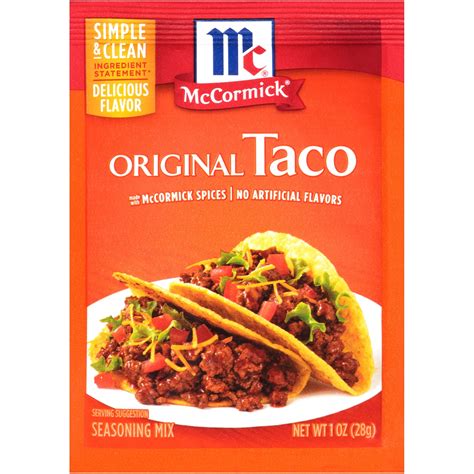 McCormick Original Taco Seasoning Mix Packet, 1 oz - Walmart.com ...