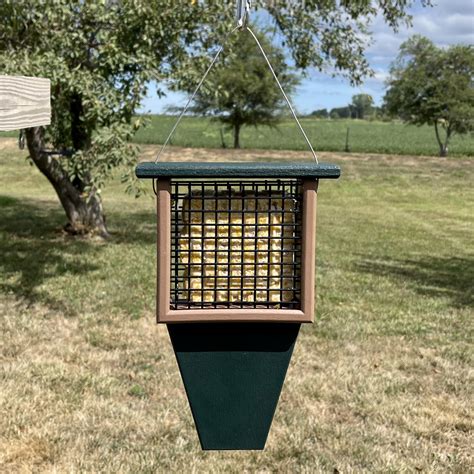 Songbird Essentials Large Bird Seed Suet Feeder, Recycled Plastic ...