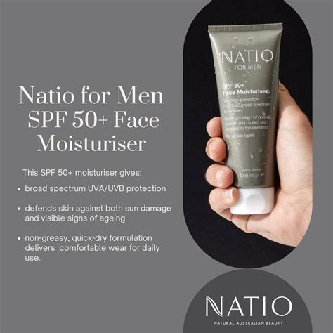 Men SPF 50+ Face Moisturiser • 100gm