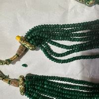 Buy Natural Emerald or Ruby Quartz Smooth Oval Beads Necklace Width ...