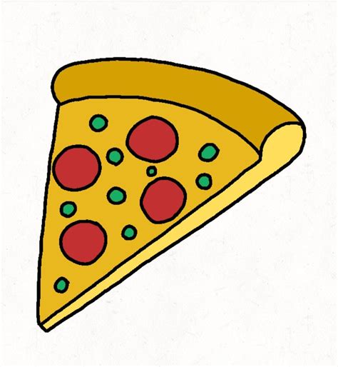 Easy Pizza Drawing for Kids