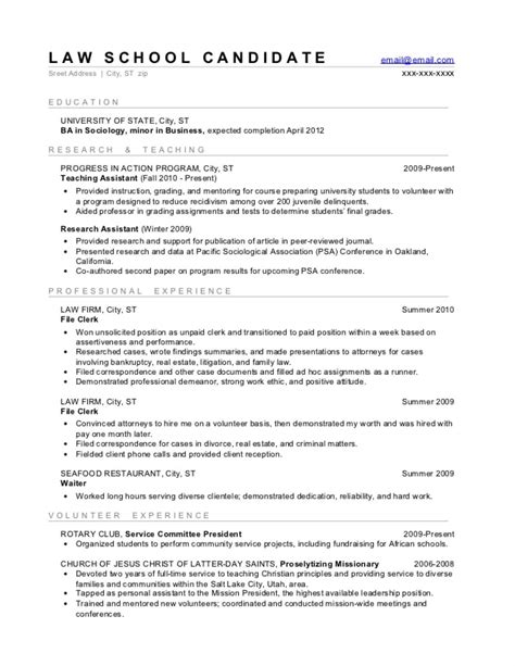 5 Law School Resume Templates: Prepping Your Resume for Law School ...