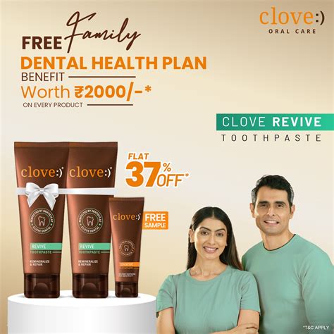 Buy Clove Revive Toothpaste (Pack of 2) & Get Free 40gm Sensitive Samp