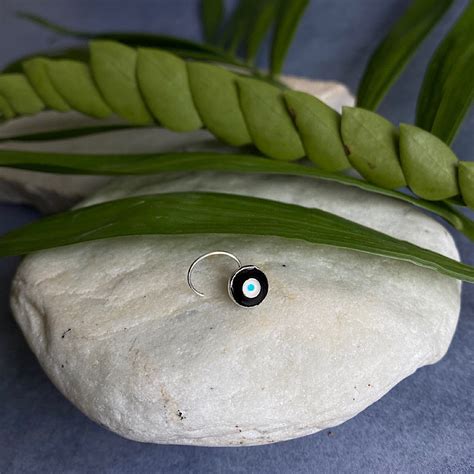 Black Evil Eye Nose Pin – Gypsy Maal