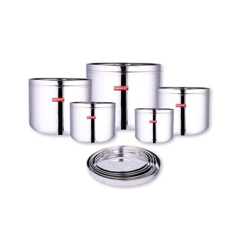 Buy Utility Canister - 5 Apple Boxes Stainless Steel Storage Container ...