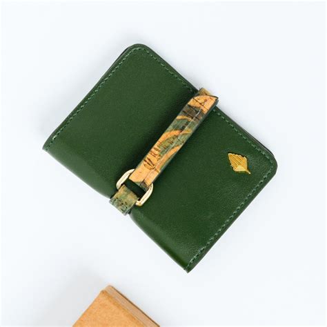 Neith - Cactus Leather Cardholder | Blue & Gingerbread | Card Sleeves ...