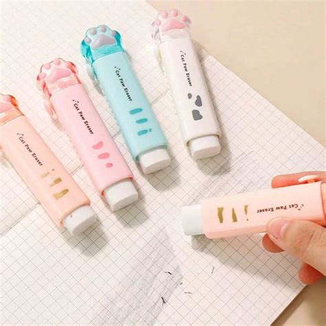 1set Cartoon Designed Office Eraser With 1 Replacement Refills Back To ...