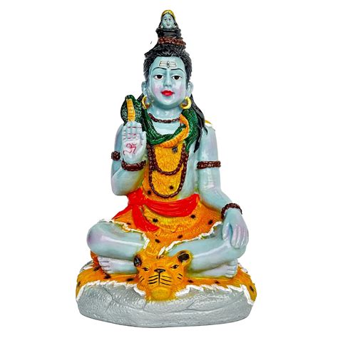 Buy Handcrafted Shiva Idol for Home Decor, Gift & Puja: Sitting Lord ...