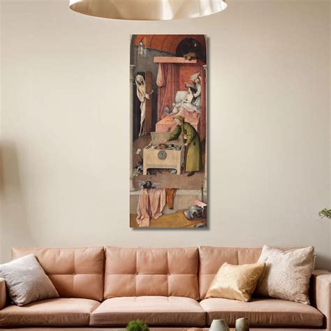 Death And The Miser Bosch Hieronymus ภาพพิมพ์บนผ้าใบแคนวาส