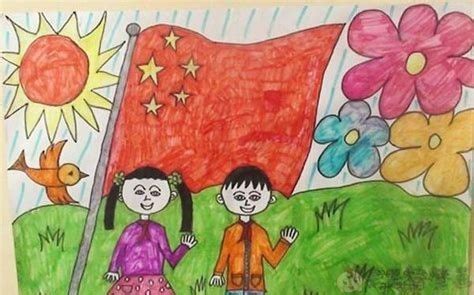 我爱祖国儿童画画作品 - 毛毛简笔画