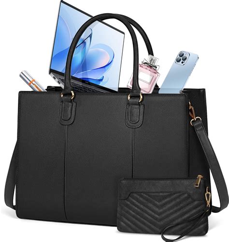 Amazon.com: NEWHEY Laptop Bag for Women 15.6 Inch Work Tote Bags ...