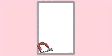 Simple Blank Magnetic Attraction Page Border | Twinkl
