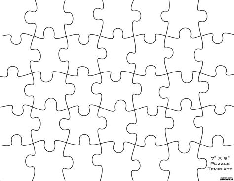 Printable Jigsaw Puzzle Template