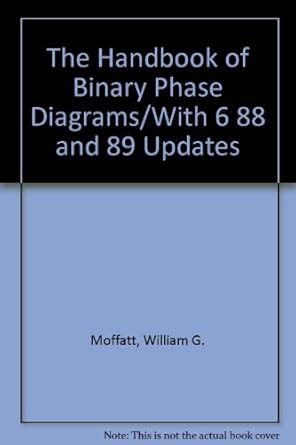 The Handbook of Binary Phase Diagrams/With 6 88 and 89 Updates ...