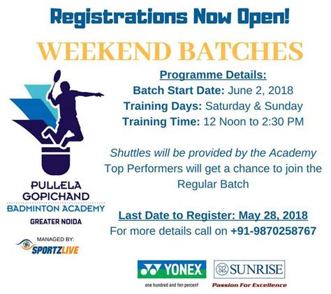 Pullela Gopichand Badminton Academy - Greater Noida