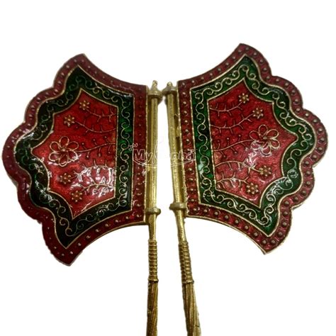 Decorative Meenakari Pankhi ( Length - 4.5 inch ) – MyKanha.com
