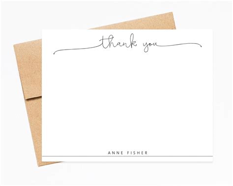 Amazon.com: Personalized Thank You Cards, Custom Thank You Script Note ...