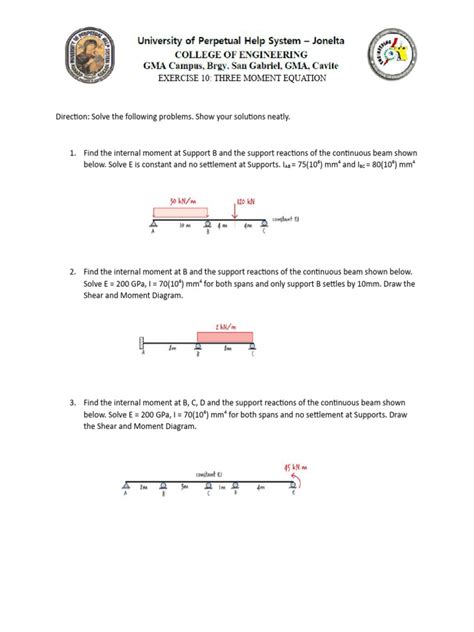 Image result for Three Moment Theorem Solved Problems PDF