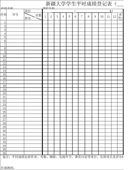 华东师范大学研究生公共课程平时成绩登记表_word文档在线阅读与下载_免费文档