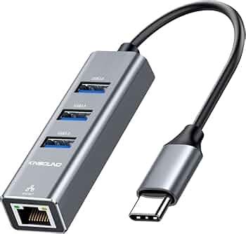 Kinsound USB Type C to Ethernet Adapter, 4-in-1 RJ45 USB Type C Hub ...