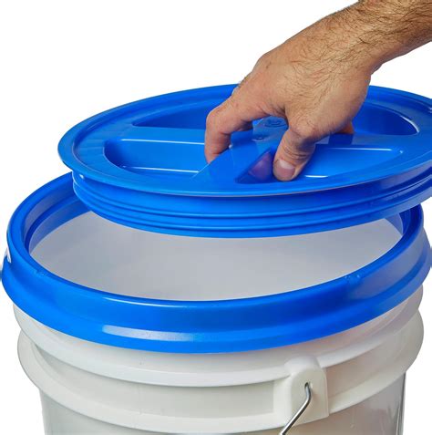 Buy Consolidated Plastics Food Grade Gamma Seal Lids for 3.5, 5, 6 and ...