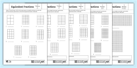Equivalent Fractions Worksheet Pack | Maths Resource