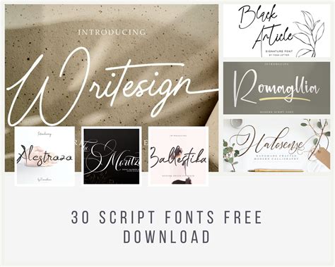 Image result for Free Script Fonts