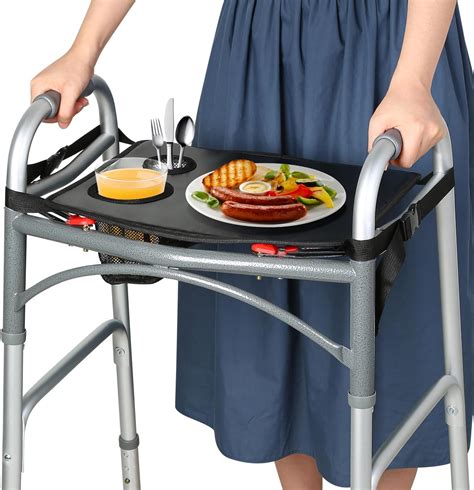 Amazon.com: StrongArm Clear View Walker Tray + Bag + Non-Slip Mat & Cup ...