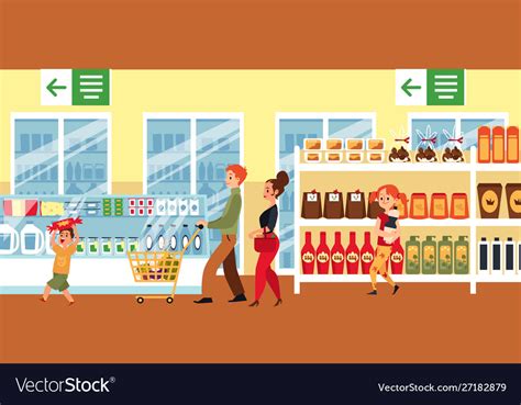 Go to the Supermarket Cartoon 的图像结果