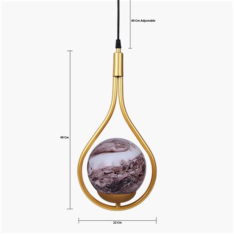 Buy HOMESAKE Contemporary Decor Gold Metal Ceiling Lamp from Homesake ...