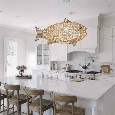 Rattan Pendant Lights Over Kitchen Island at Gladys Roy blog