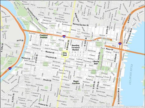 Street Map Downtown Philadelphia Marriott Philadelphia Downtown,