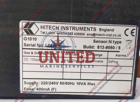 HITECH INSTRUMENTS G1010 OXYGEN ANALYSER | United Marine Services